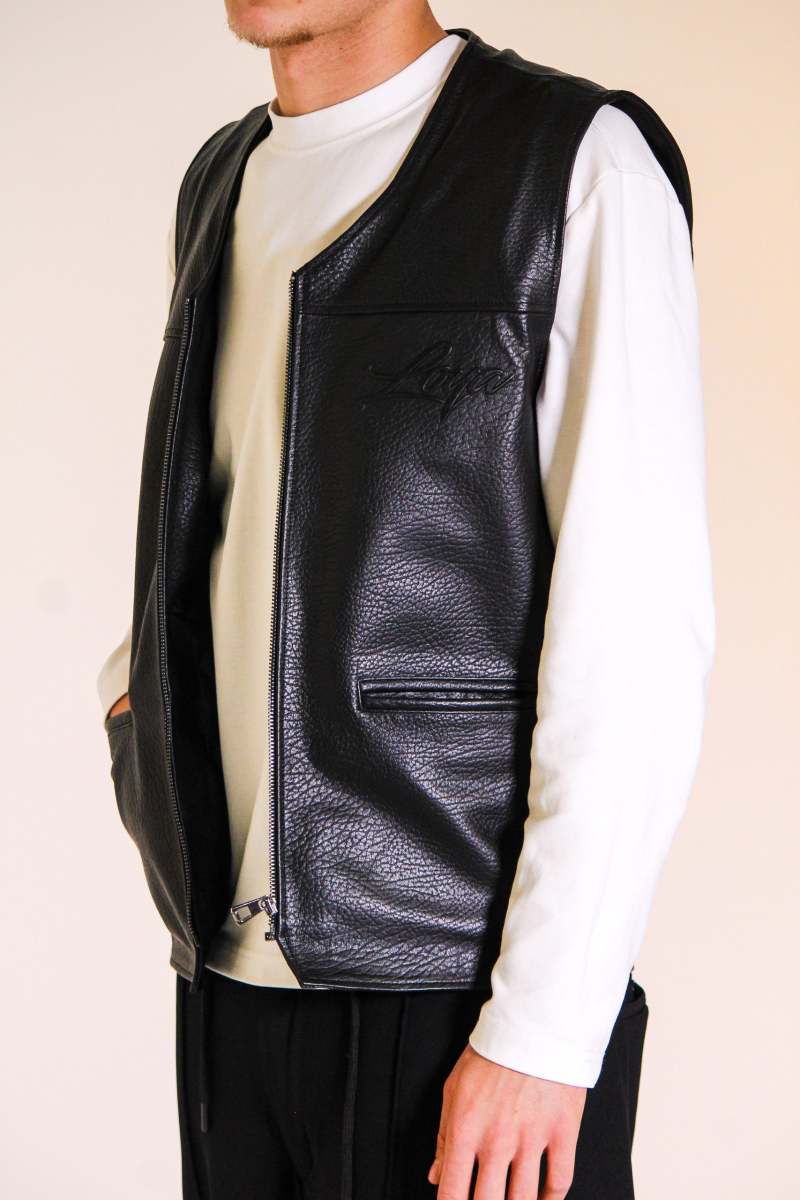 Loya Leather Bodywarmer - Black